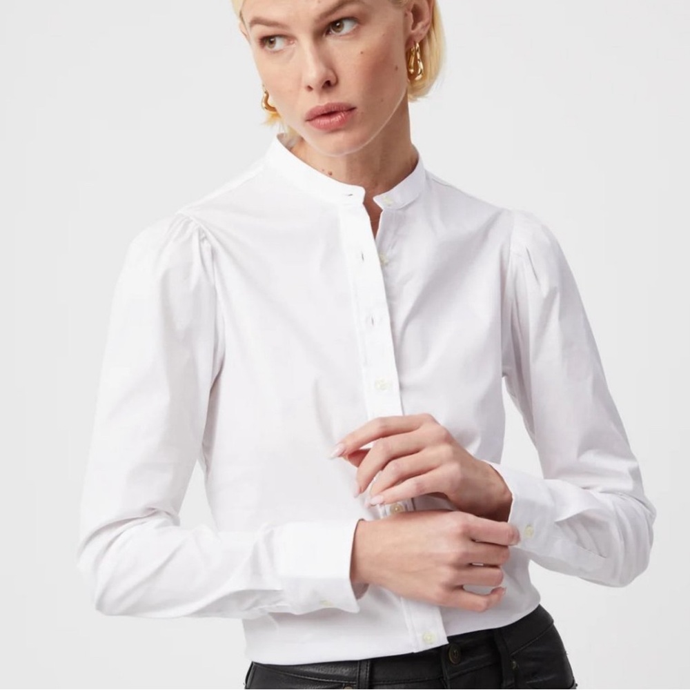 NWT Rochelle Behrens The Puff Shoulder Shirt SZ. large